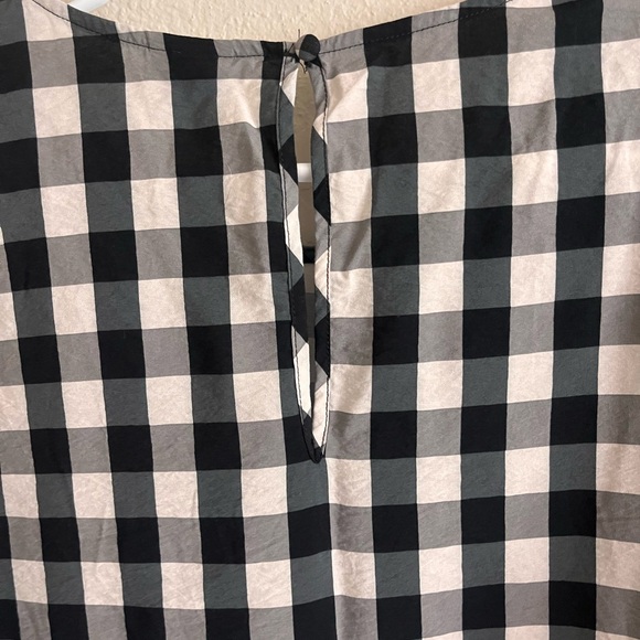A NEW DAY Black and White Gingham Short Sleeve Blouse Women’s XXL - Picture 7 of 9